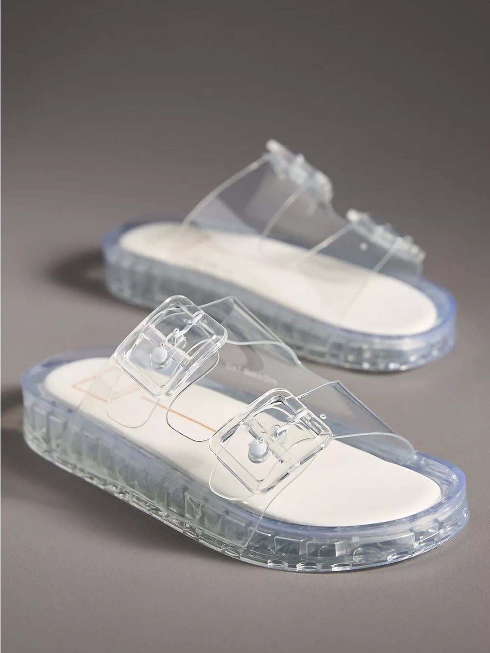 Dolce Vita Clear Transparent Slide Sandals